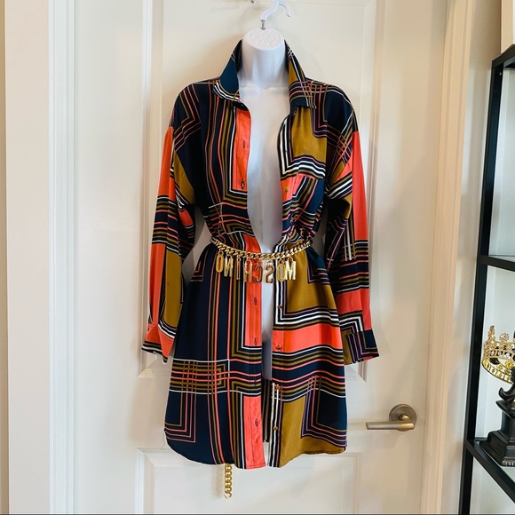 Gorgeous Charlie Jade Modern Print Pure Silk Dres - Picture 9 of 12